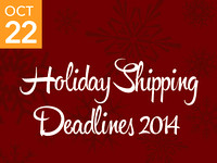 Holiday shipping deadlines