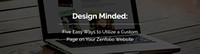 Design Minded - custom pages